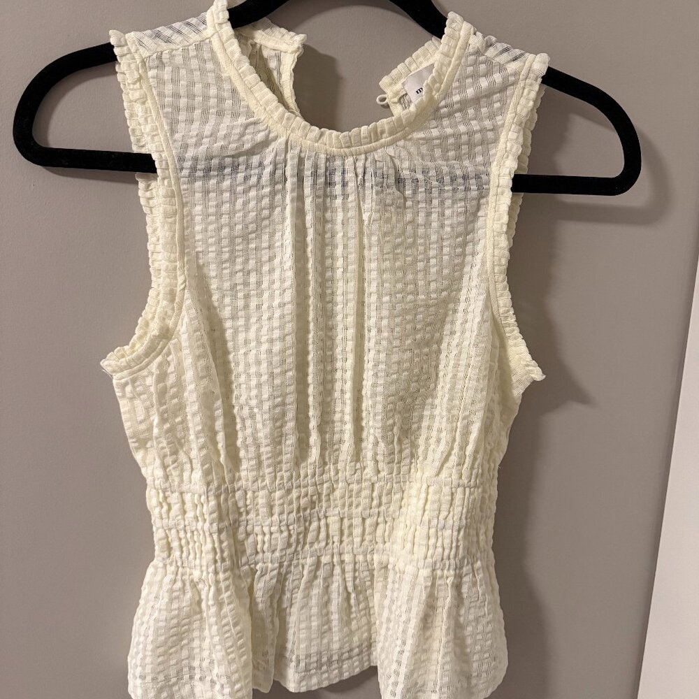 Women's Cream Sleeveless Summer Top by Maeve in Size Small